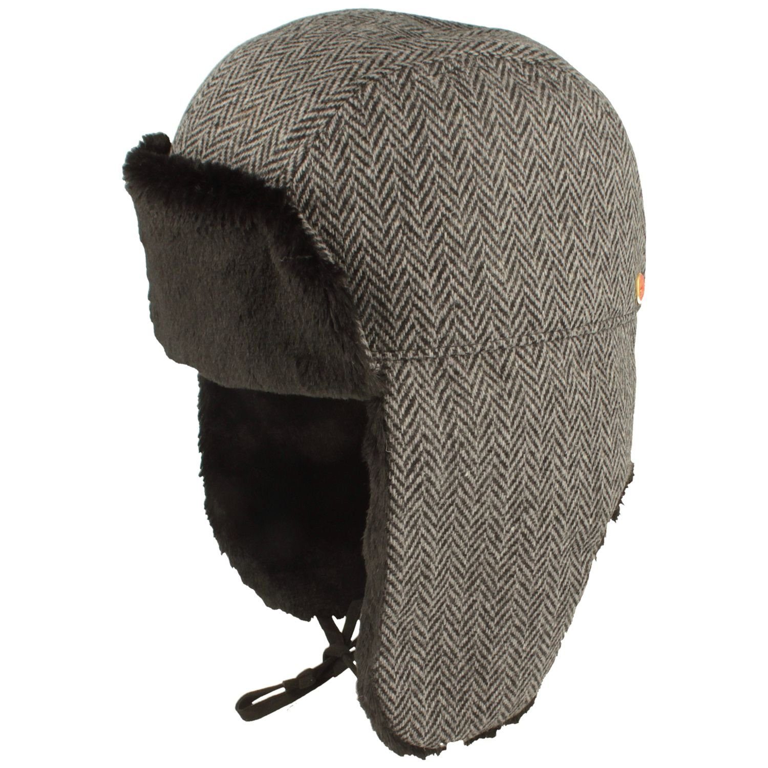 Mayser Schirmmütze Fliegermütze aus Wolle mit Ohrenklappen & Kunstfell günstig online kaufen