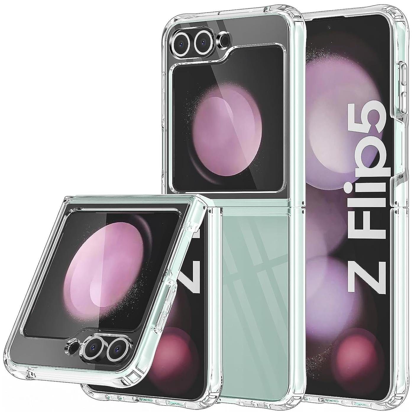 CoolGadget Handyhülle Silikon Handy Hülle Slim für Samsung Galaxy Z FLIP 5 6,7 Zoll, dünne TPU Schutzhülle Case in transparent / durchsichtig