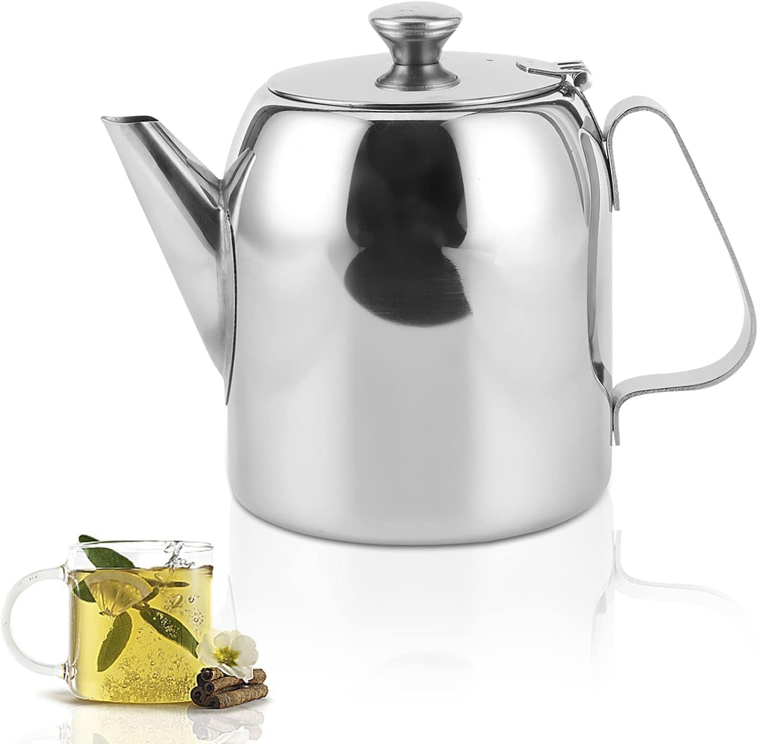 FELIXLEO Teekanne Edelstahl Teekanne - Kaffeekanne Teekanne für Restaurants (600ML), (1-St)