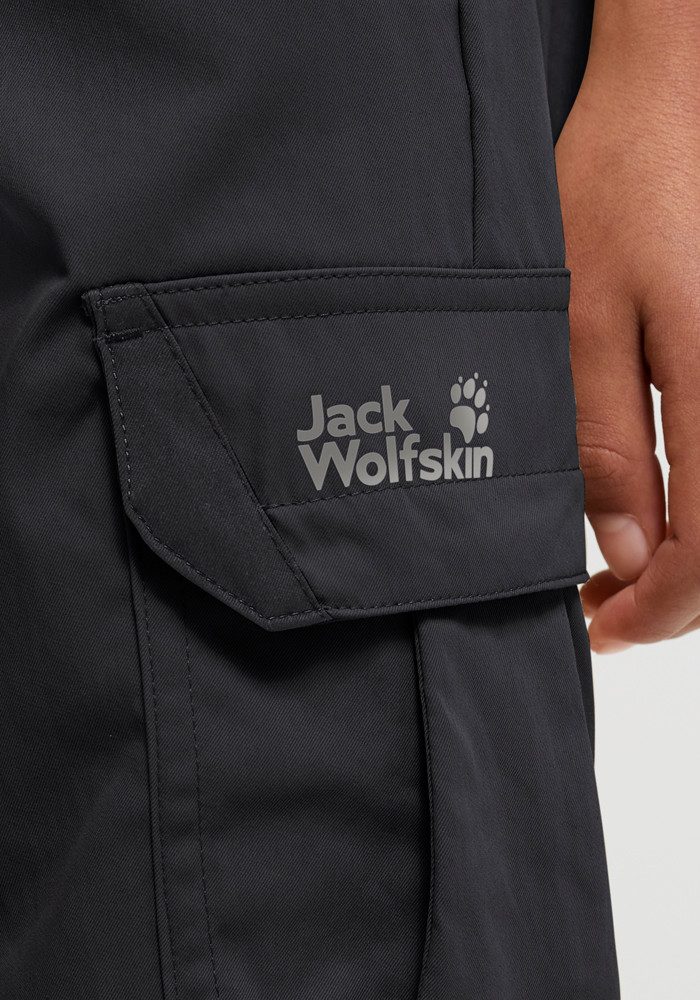 Jack Wolfskin Cargohose CARGO PANTS K mit reflektierenden Details, atmungsaktiv, windabweisend