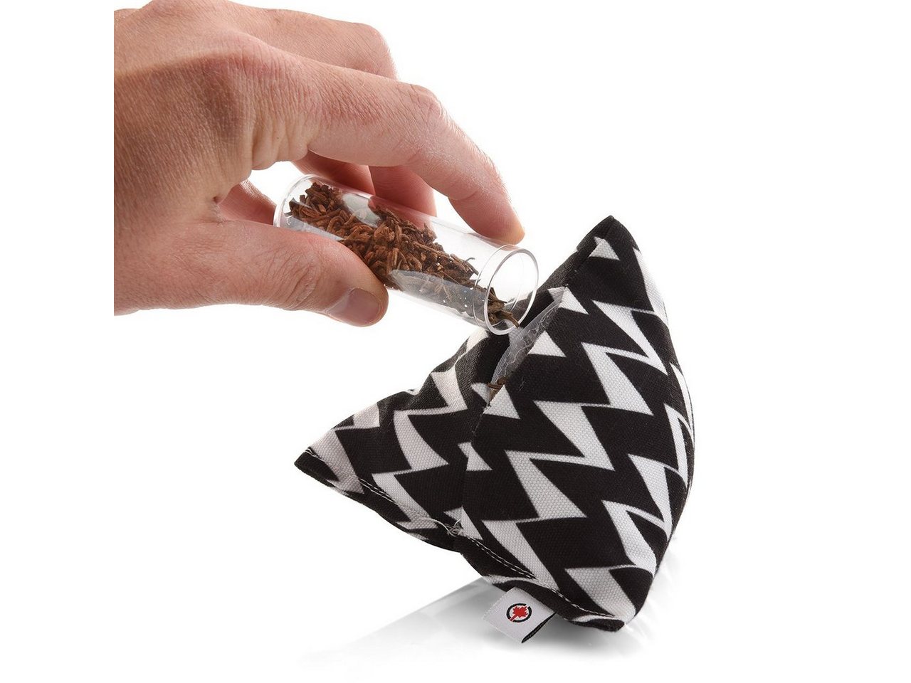 Thumbnail - Canadian Cat Company Tierkissen Schmuse-Pyramide XL "Zig-Zag" mit Baldrian, Schmusekissen für Katzen mit Baldrian zum na...