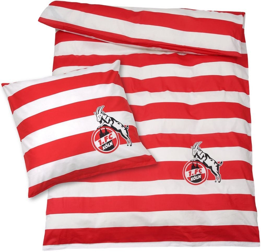 1. FC Köln Bettwäsche Bettwäsche Blockstreifen günstig online kaufen