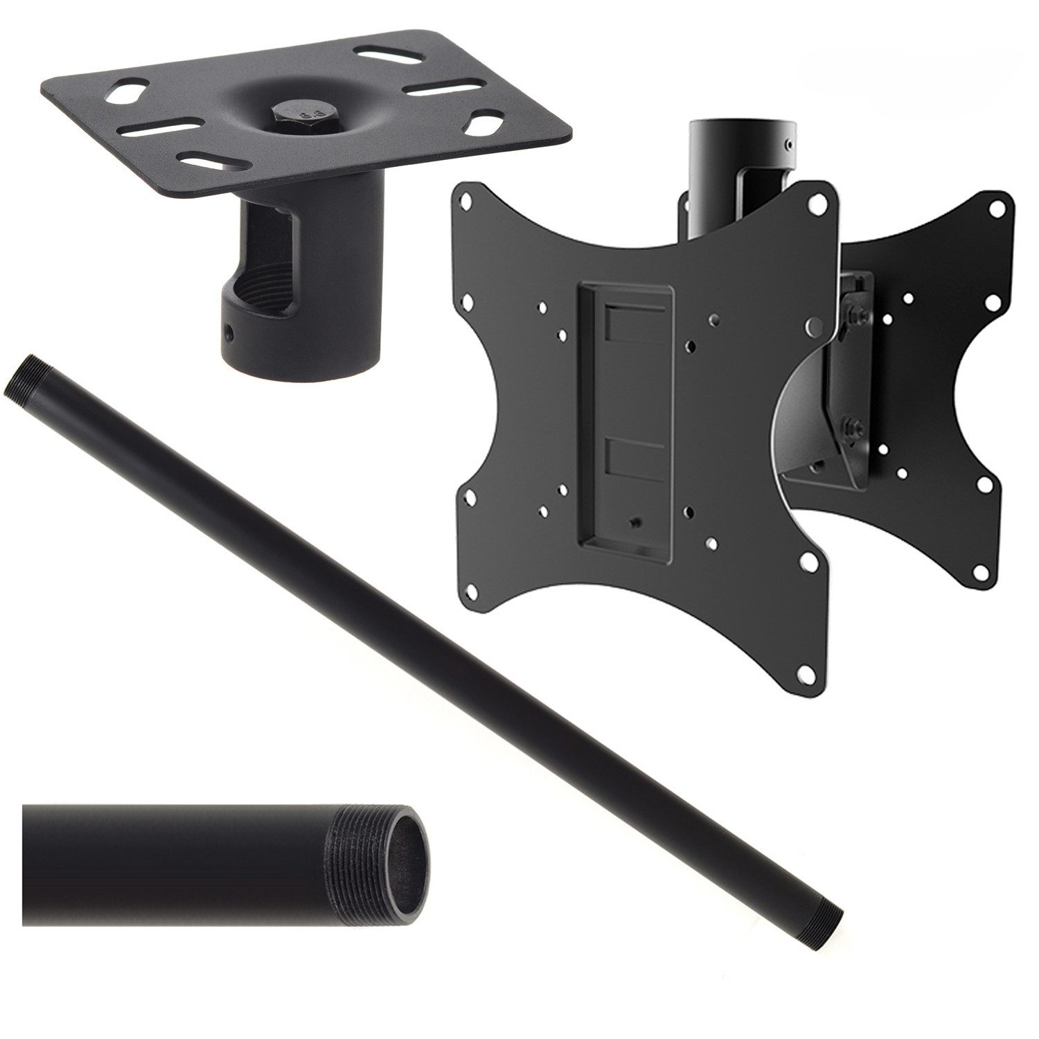 Maclean MC-702 Deckenhalterung Für TV – 2-fach, Schwenkbar, Für 23-42 Zoll, Max. 50 Kg, VESA Bis 200x200