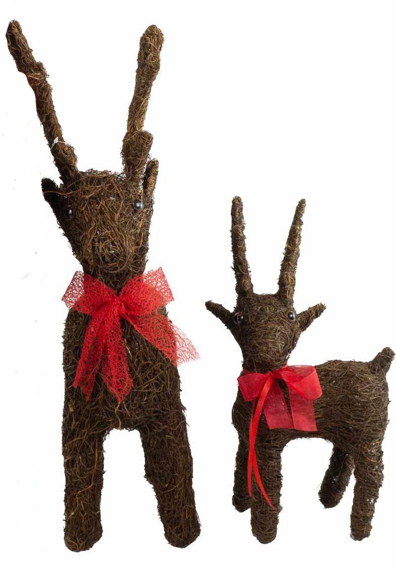 Dekofigur Elche im Set - Weihnachten Deko Natur Wohnen Winter