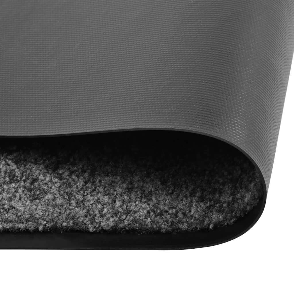 Fußmatte Fußmatte Waschbar Anthrazit 90x150 cm, vidaXL, Rechteckig, Höhe: 0.9 mm