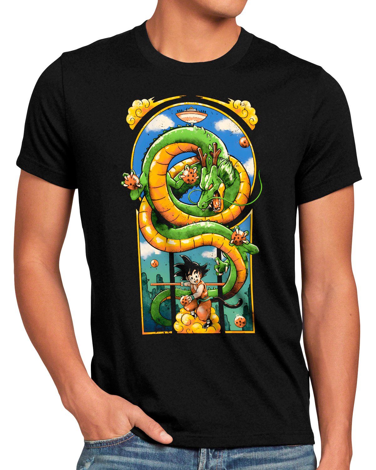 style3 Print-Shirt Herren T-Shirt Dragon Boy super dragonball z gt songoku breakers the kakarot