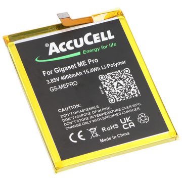 AccuCell Akku passend für Gigaset ME Pro Li-Polymer 3.85V 4000mAh 15.4Wh Akku 4000 mAh (3,9 V)