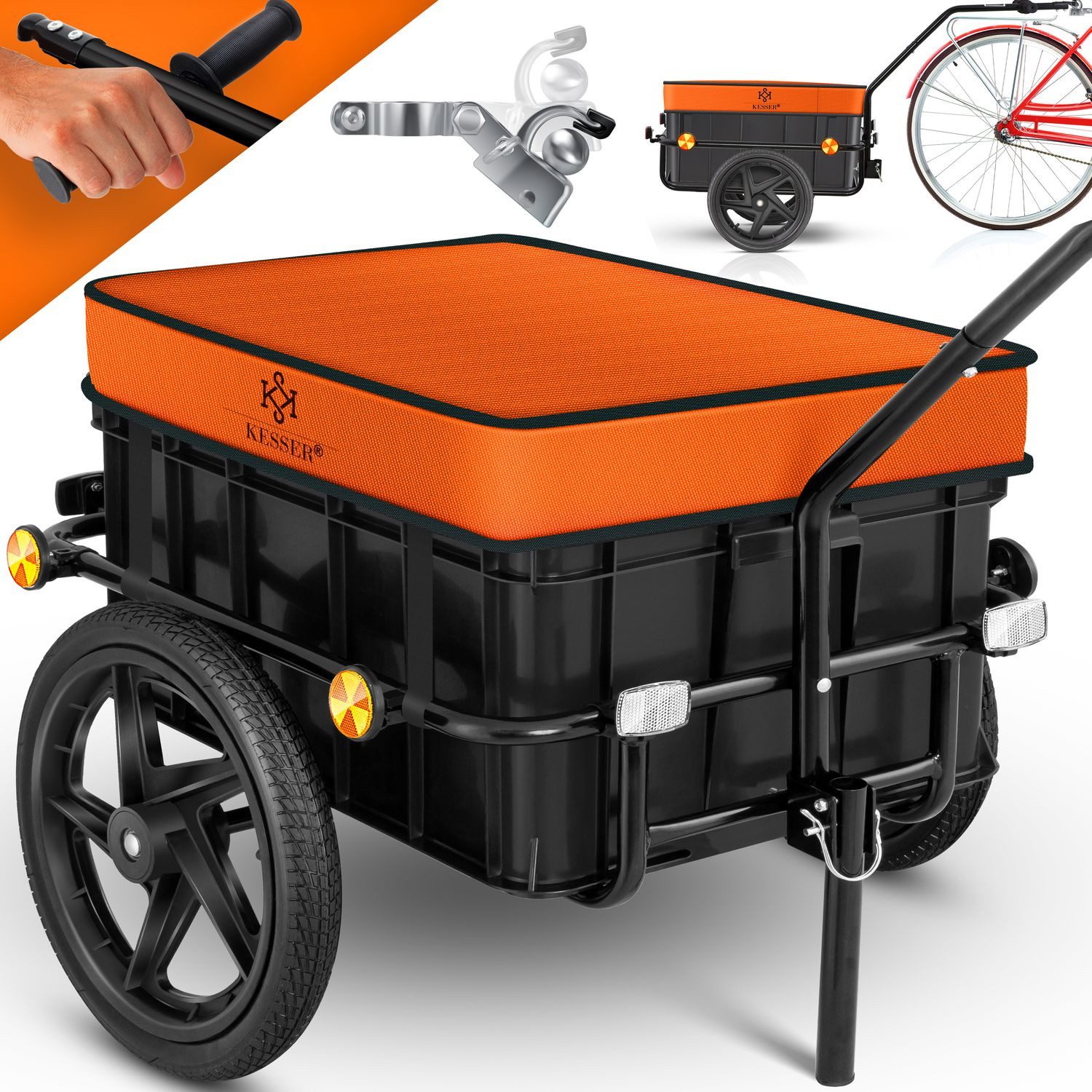 KESSER Fahrradlastenanhänger, Fahrradanhänger Грузовой прицеп Handwagen mit Kupplung