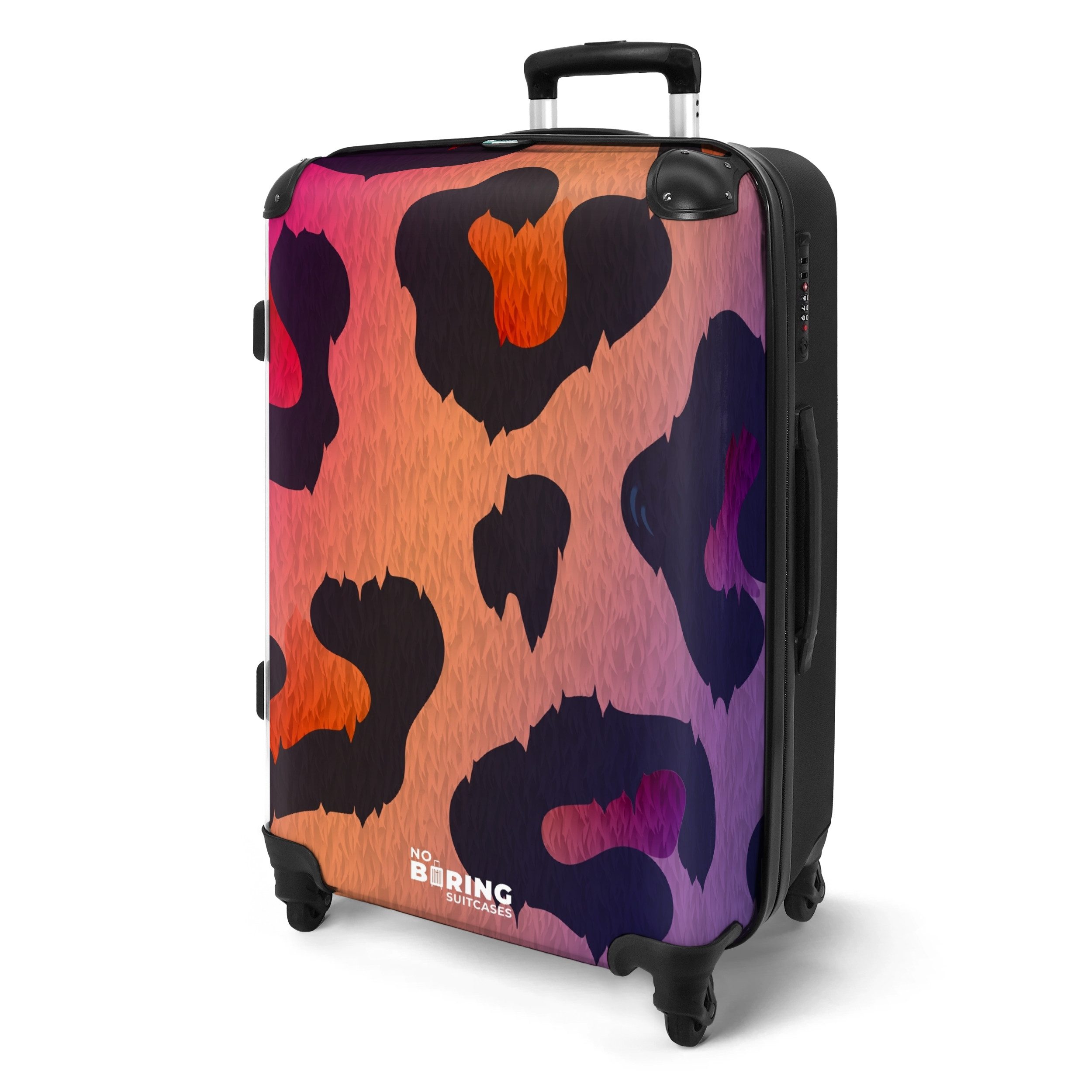NoBoringSuitcases.com© Hartschalen-Trolley Pantherdruck mit rosa, lila günstig online kaufen