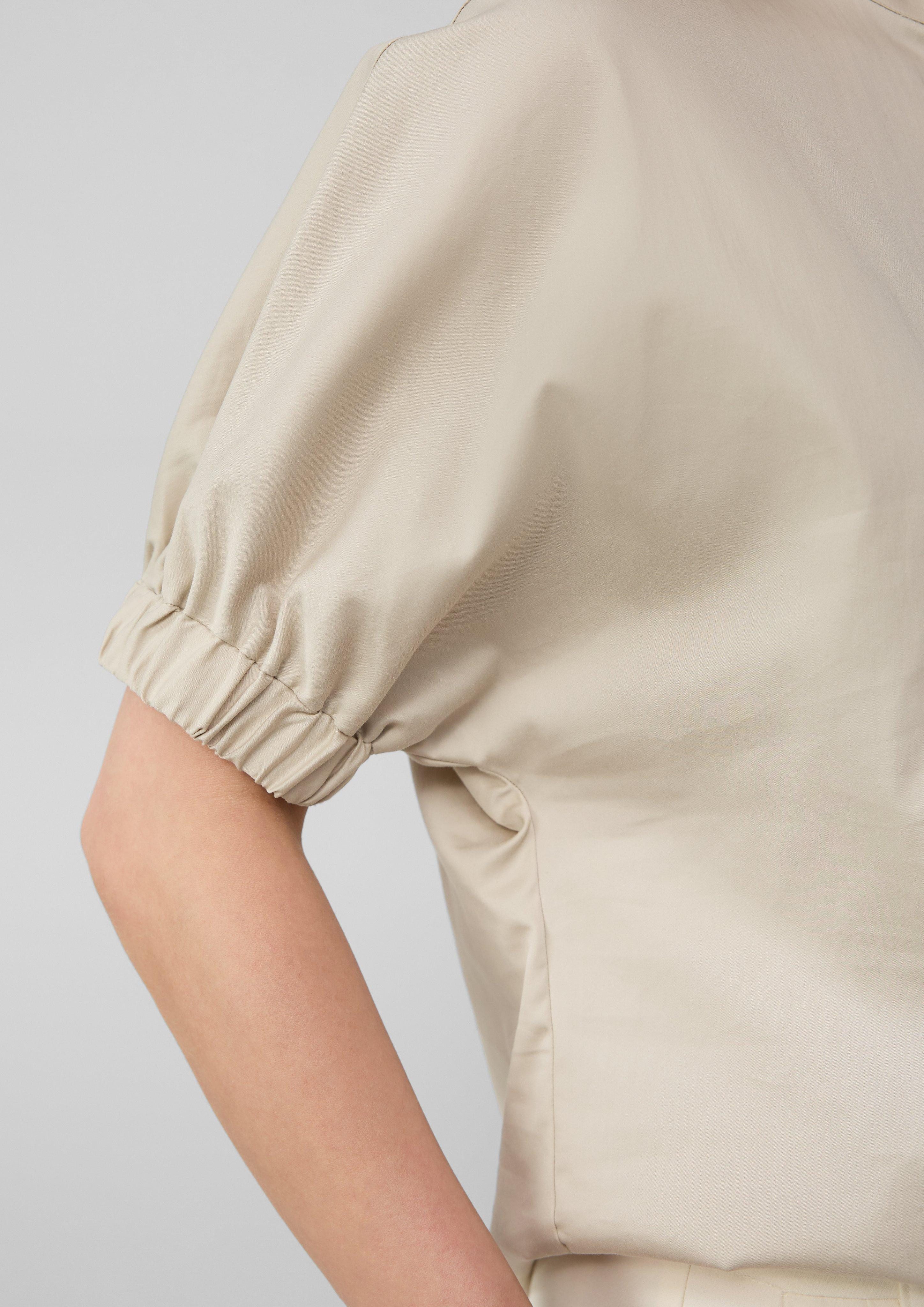 s.Oliver BLACK LABEL Kurzarmbluse Popeline-Bluse mit günstig online kaufen