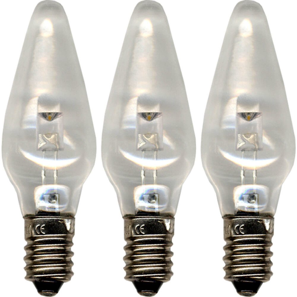 STAR TRADING LED-Leuchtmittel 3x E10, 2100K, 4lm, warmweiß, ø18mm, E10, warmweiß
