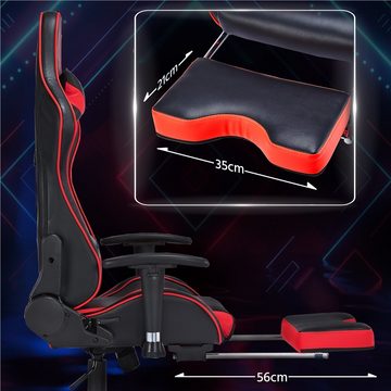 Yaheetech Gaming Chair, Gaming Stuhl mit einstellbaren Armlehnen