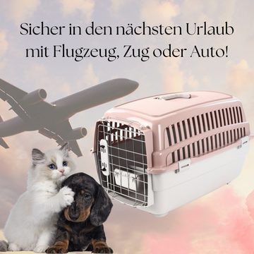 GarPet Hunde-Transportbox Transportbox IATA Flugbox Flugzeug Transport Box Hunde Katzen Gr. M