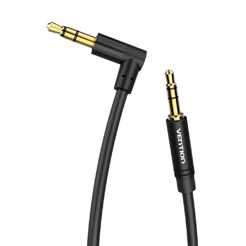 Kabel Audio AUX 3,5mm auf 90° 3,5mm 1m Schwarz Audio-Kabel