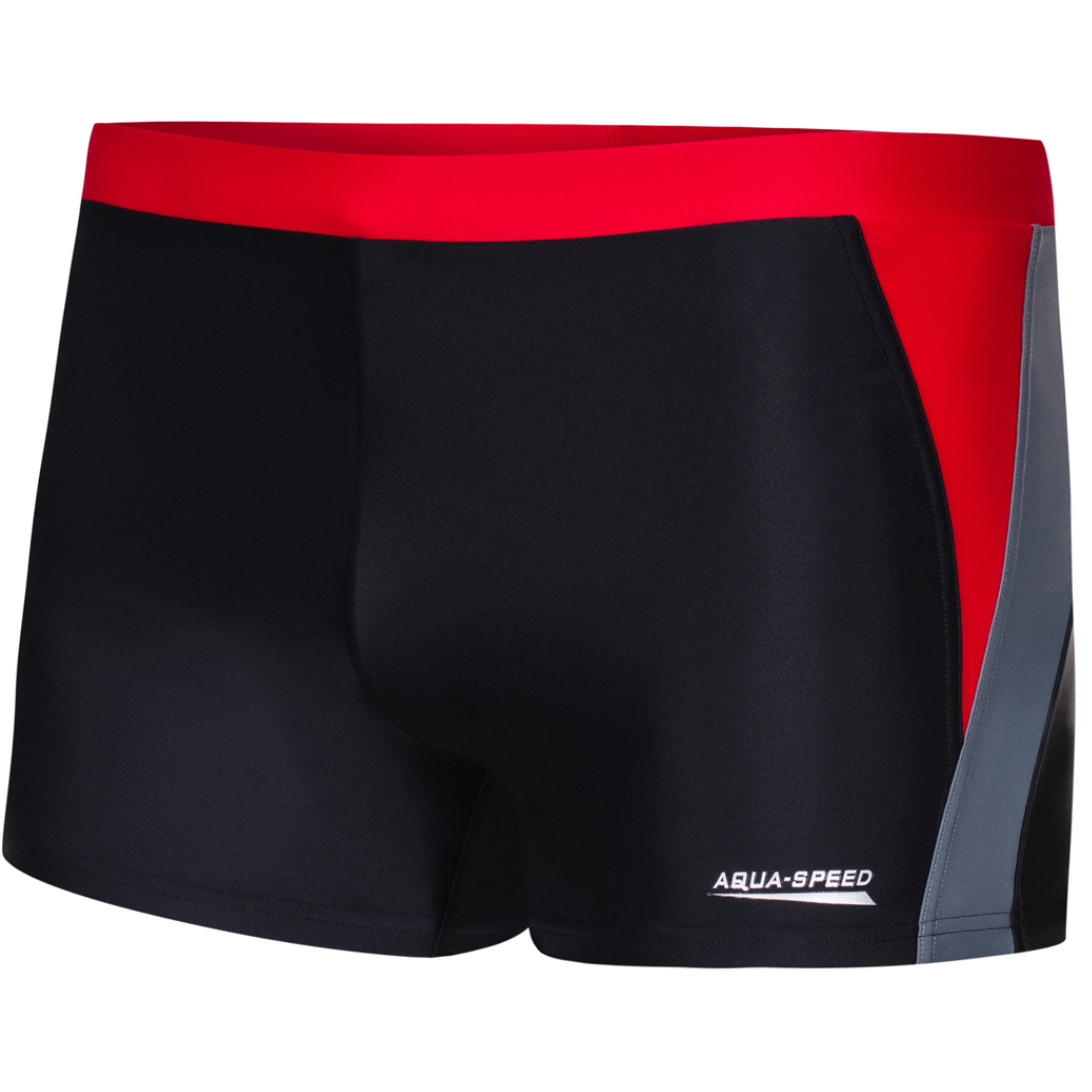 Aqua Speed Badehose für Herren Dario Badeboxer XXL grose Größe Schwarz Rot günstig online kaufen