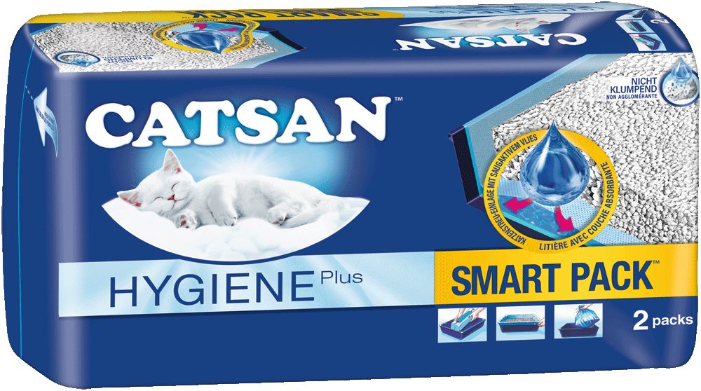 CATSAN Katzenstreu CATSAN® Hygiene Plus SMART PACK 3 x 2 x 4l