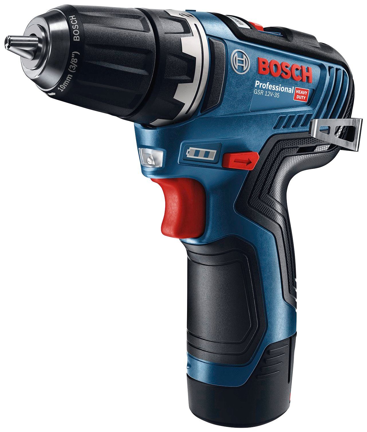 Bosch Professional Akku-Bohrschrauber GSR 12V-35, max. 1750 U/min, (Set), inkl. 2 Akkus, Ladegerät und Koffer