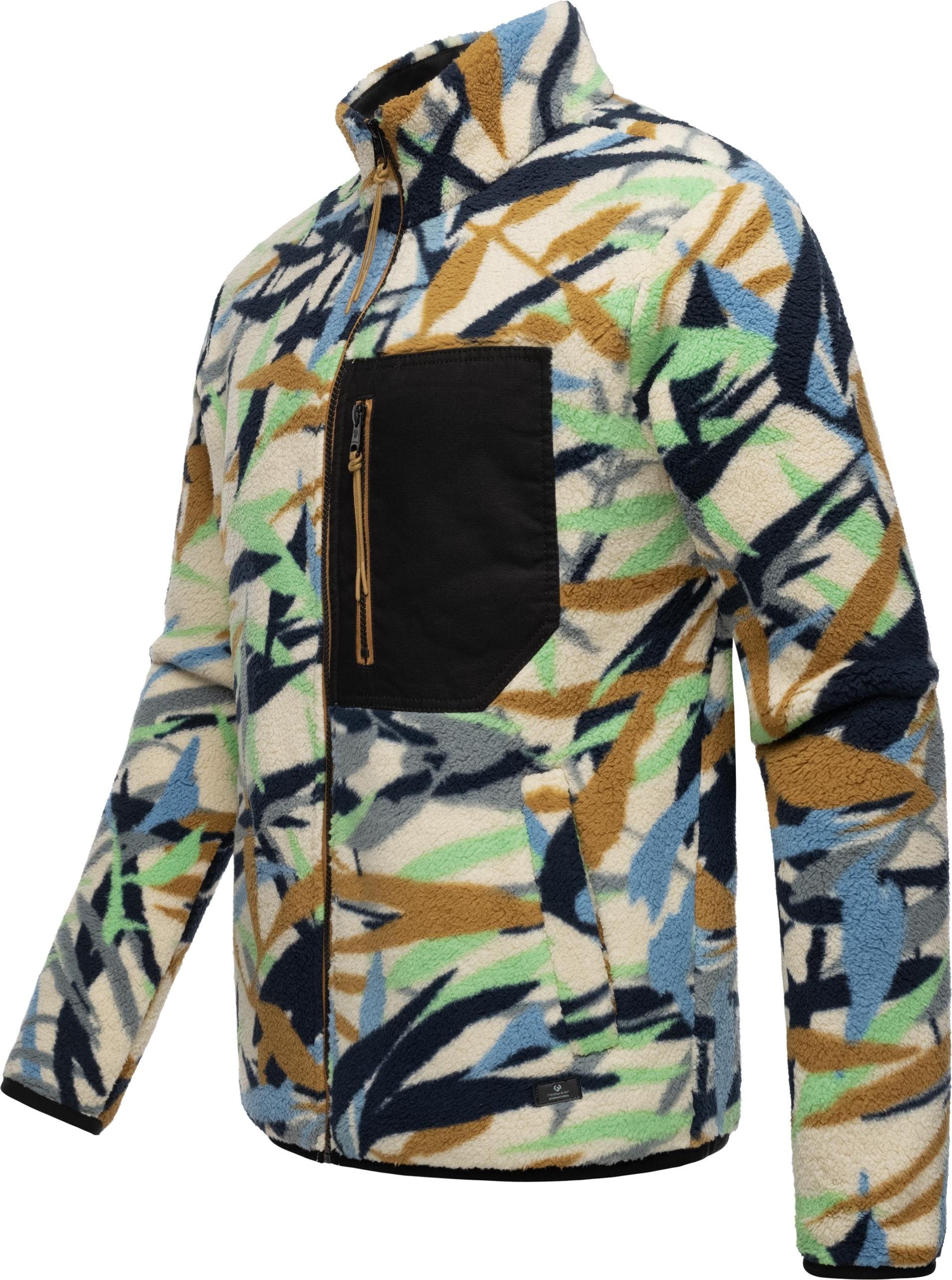 Ragwear Fleecejacke Collsy Gemusterte Herren Plüschjacke günstig online kaufen
