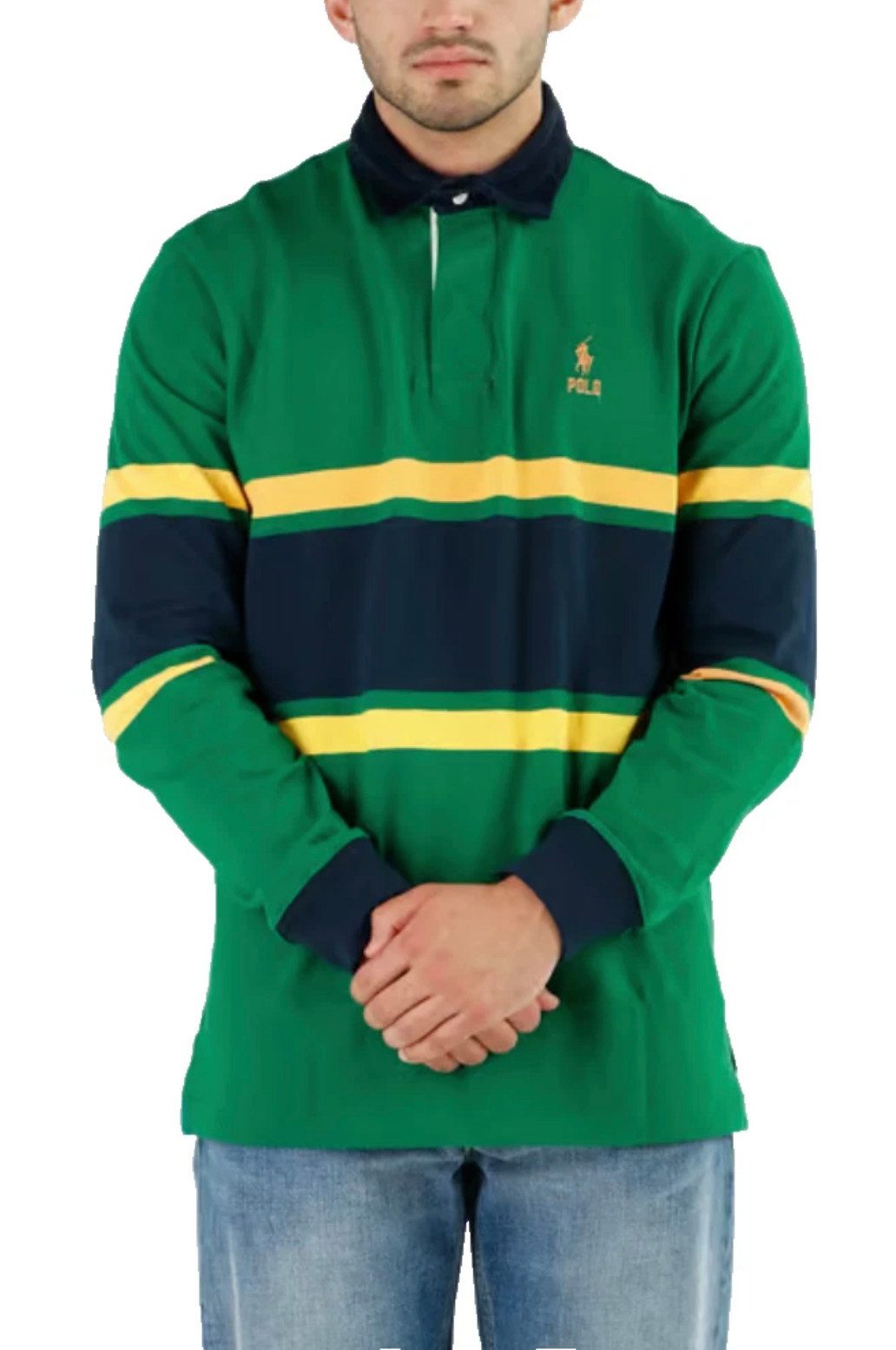Ralph Lauren Sweatshirt Rugby Polo Shirt Retro Sweater Gesticktes Polo-Logo auf der Brust