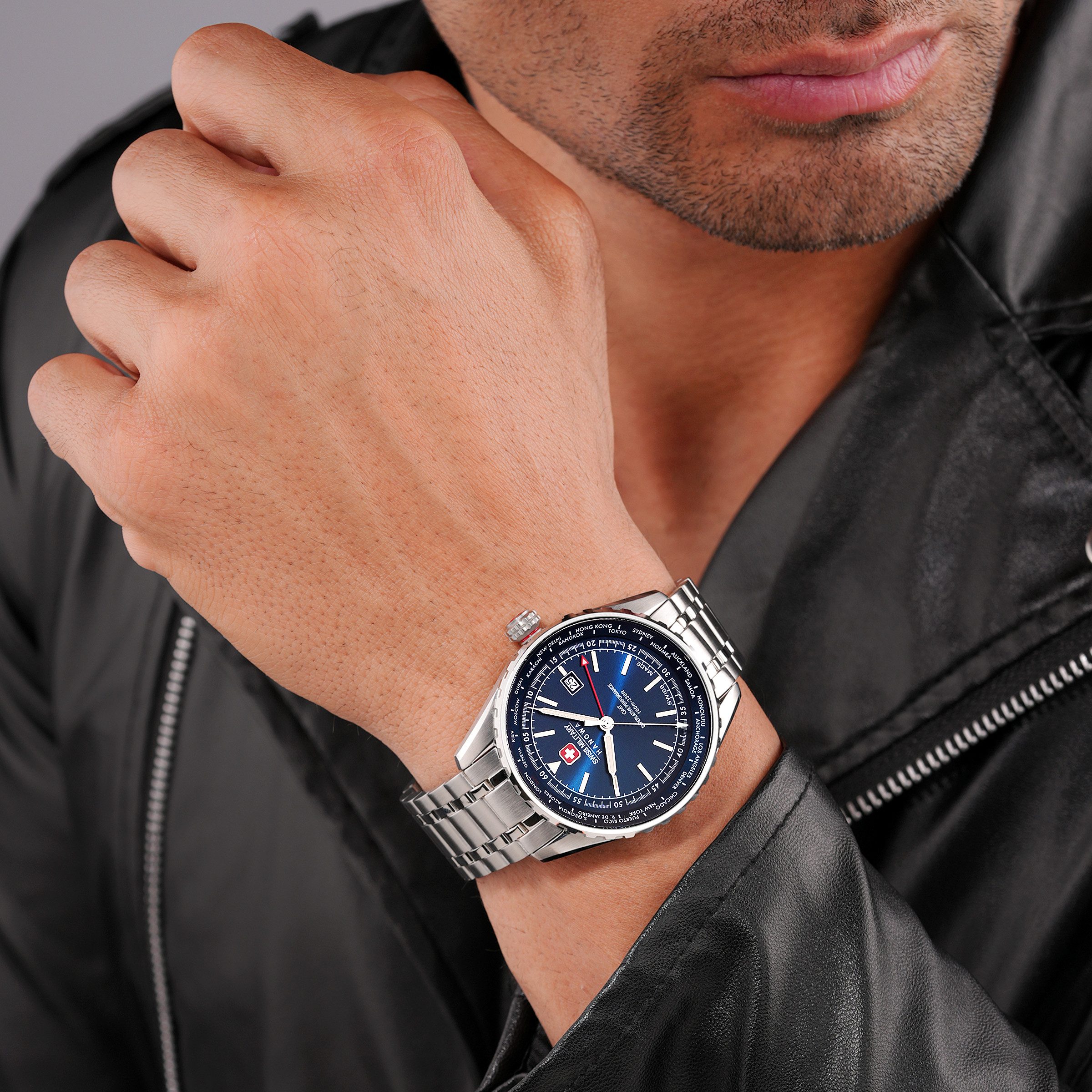 Swiss Military Hanowa Quarzuhr Quarzuhr Herrenuhr 44 Quarz Herren
