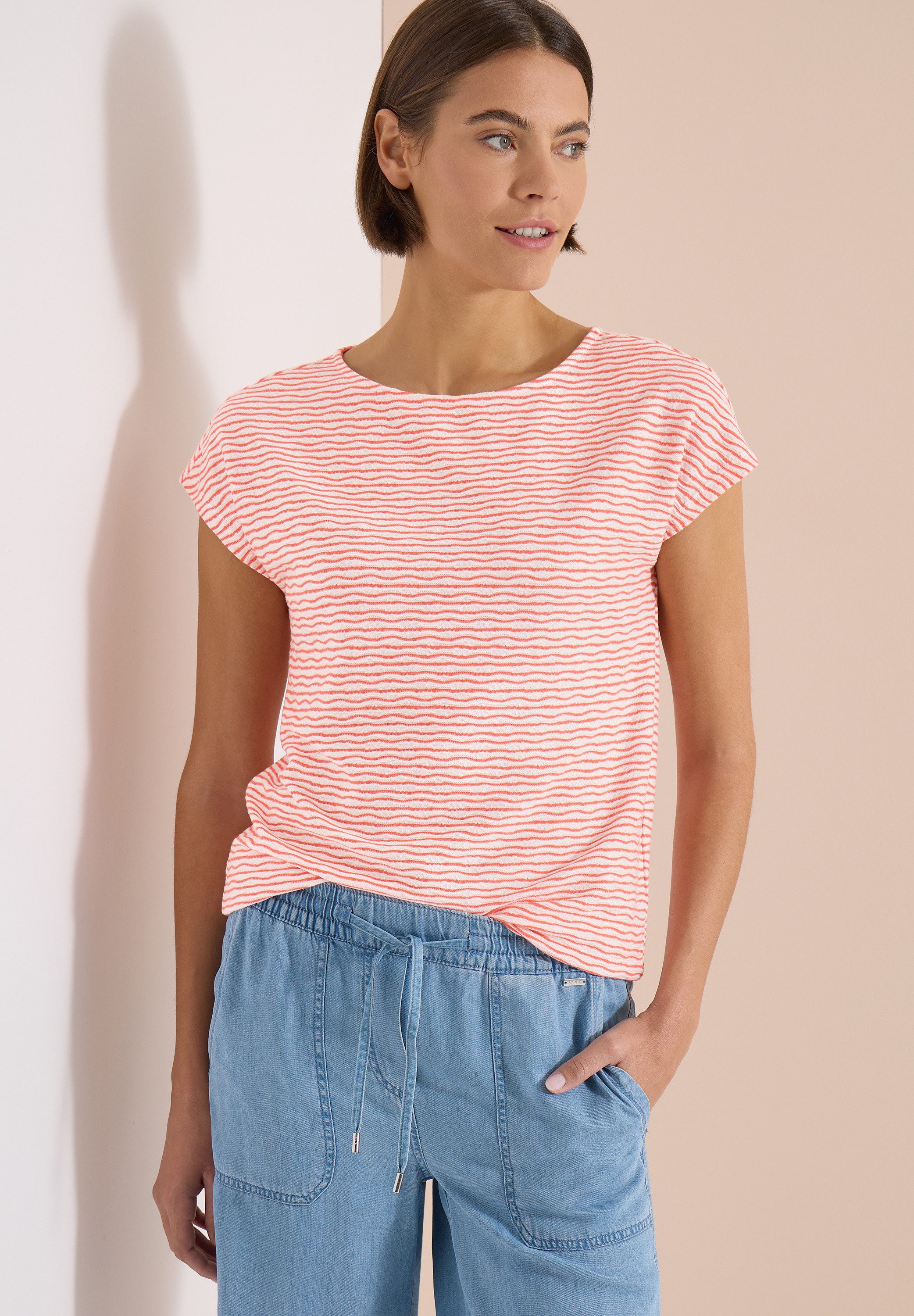 CECIL T-Shirt mit feinen Streifen