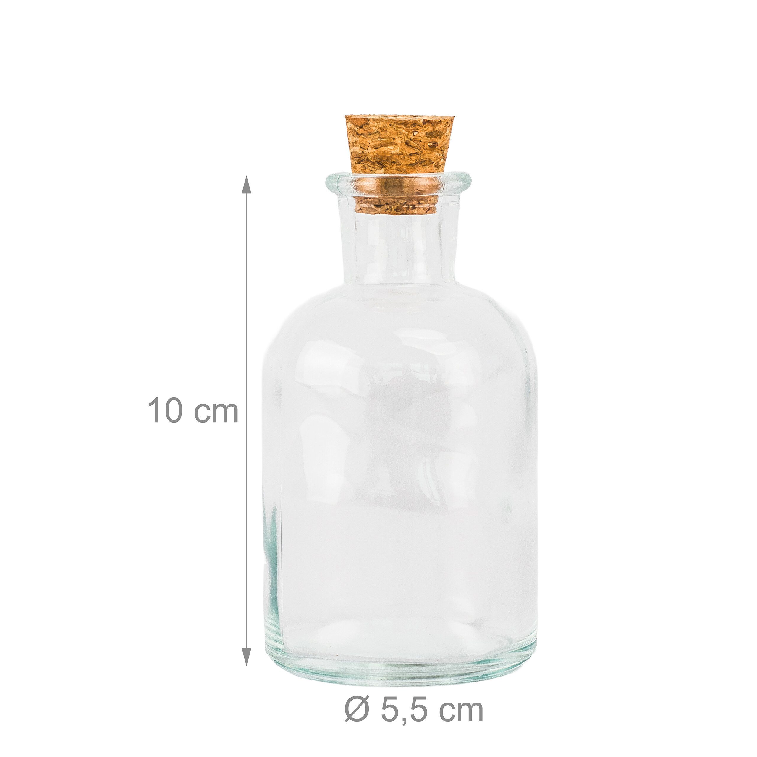 relaxdays Vorratsglas Glasflaschen mit Korken 8er Set, Glas, (8-tlg) – Bild 4 von 5