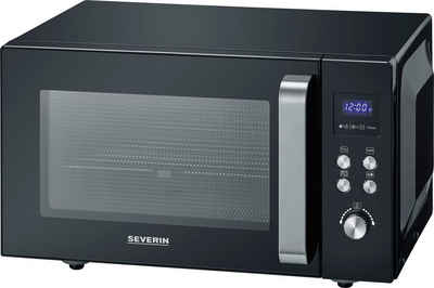 Severin Mikrowelle MW 7763, Grill, Mikrowelle, 25 l, 2-in-1 Mikrowelle mit Glasboden und Grill