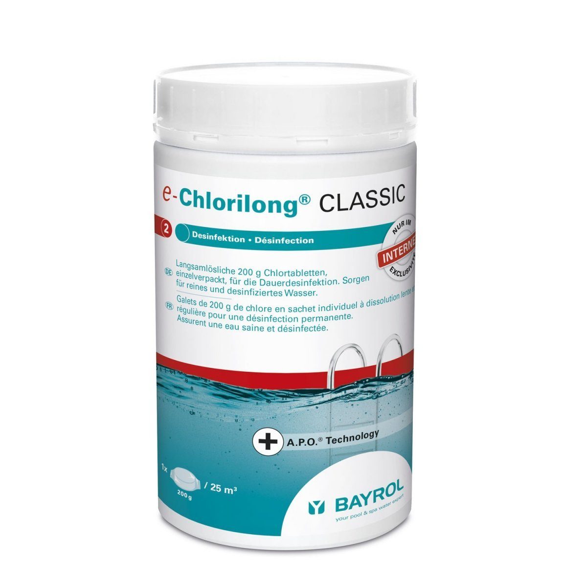 Bayrol Poolpflege Bayrol e-Chlorilong CLASSIC 1kg 200g-Tabletten Desinfektion Aktivchlor