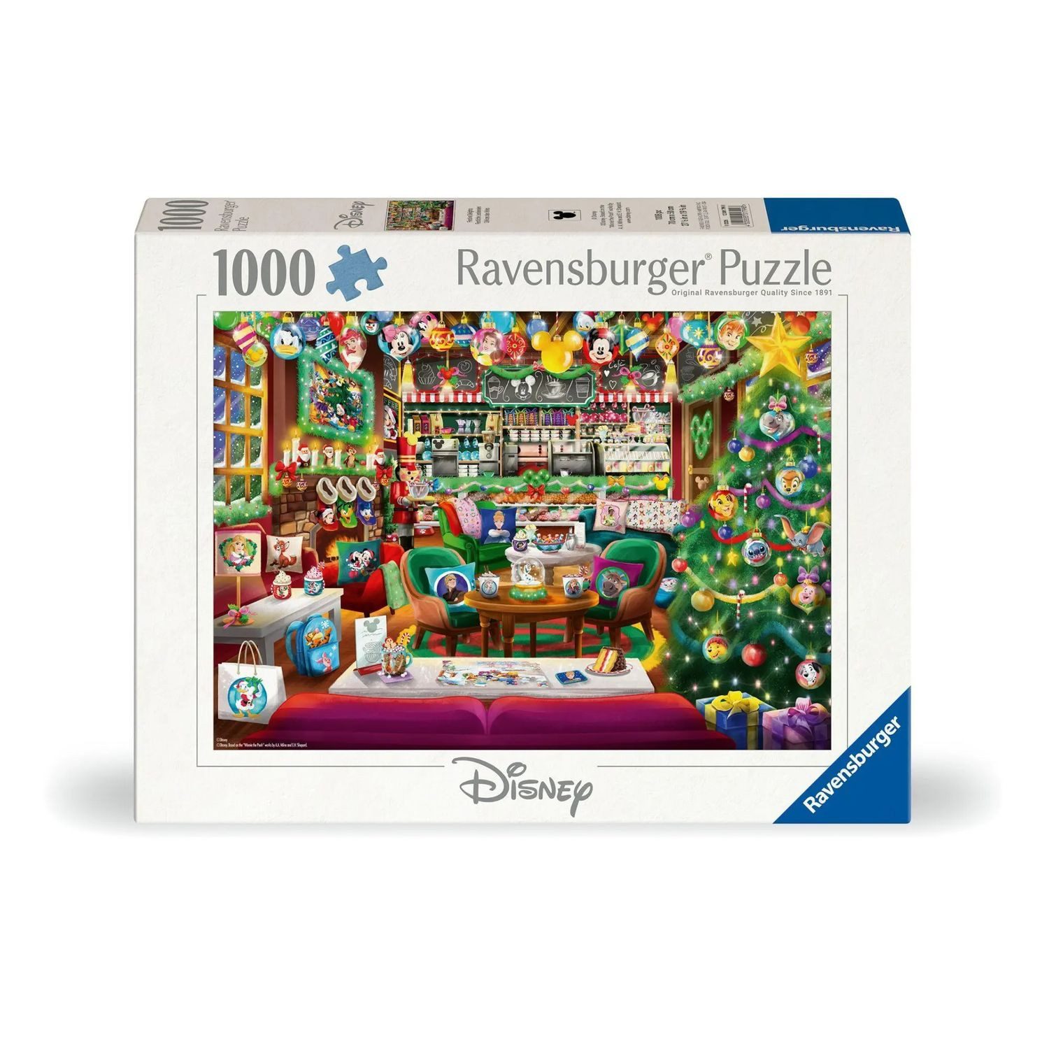 Ravensburger Puzzle Erwachsenenpuzzle 1000 Teile - Disney - Disney Christmas Cafe, 1000 Puzzleteile