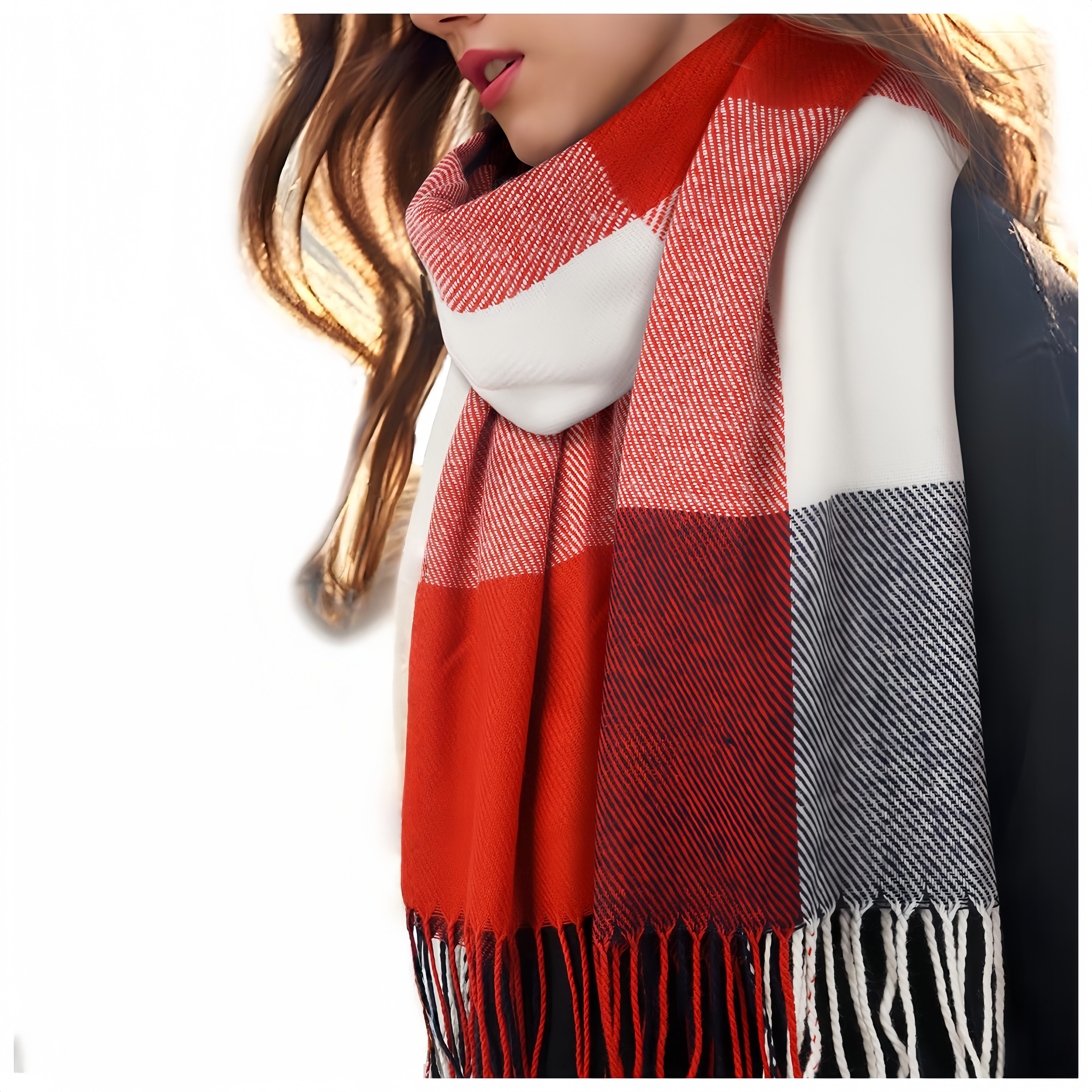 FOUORTUNATE-BEE Modeschal Winterlicher Damen-Schal – Niedliches Geschenk zu Weihnachten, Warmes Accessoire für Mama, Oma, Freundin oder Schwester