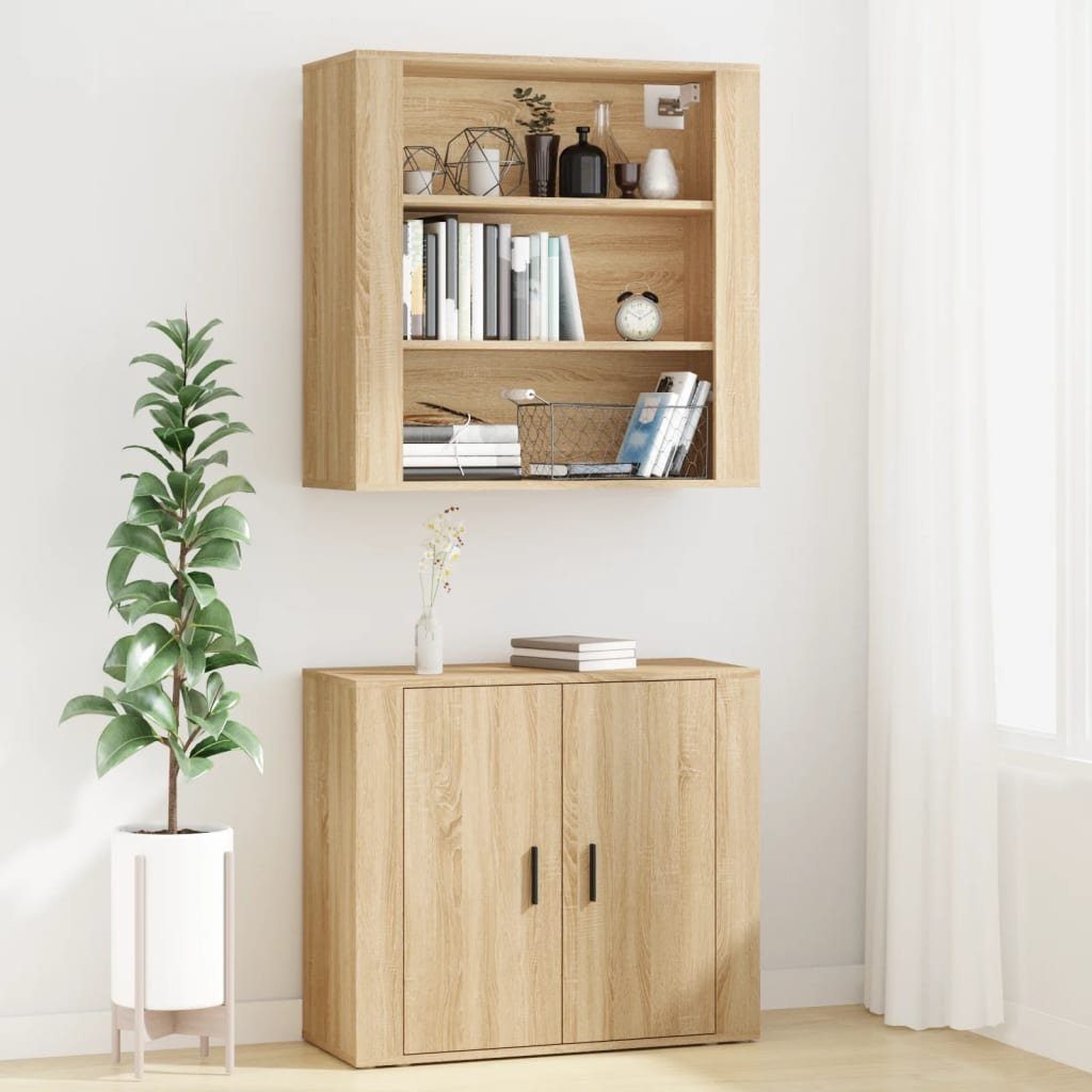 vidaXL Highboard NA Highboard Sonoma Eiche Spanplatte