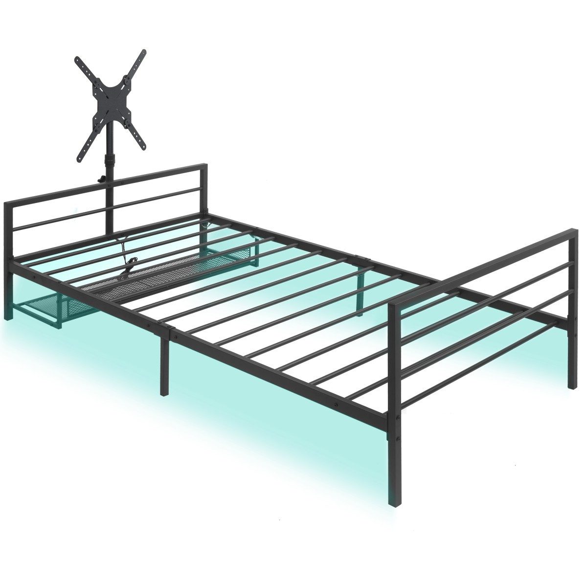 BlingBin Metallbett Jugendbett, Schwarzes Gaming-Bett mit günstig online kaufen