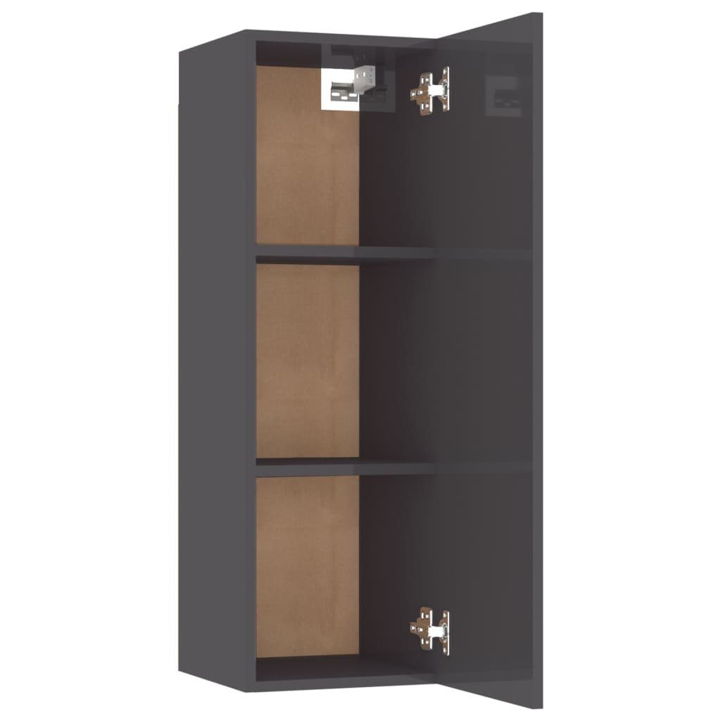 Hochglanz-Grau TV-Schrank Spanplatte 30,5x30x90 cm Lowboard TV-Schrank vidaXL