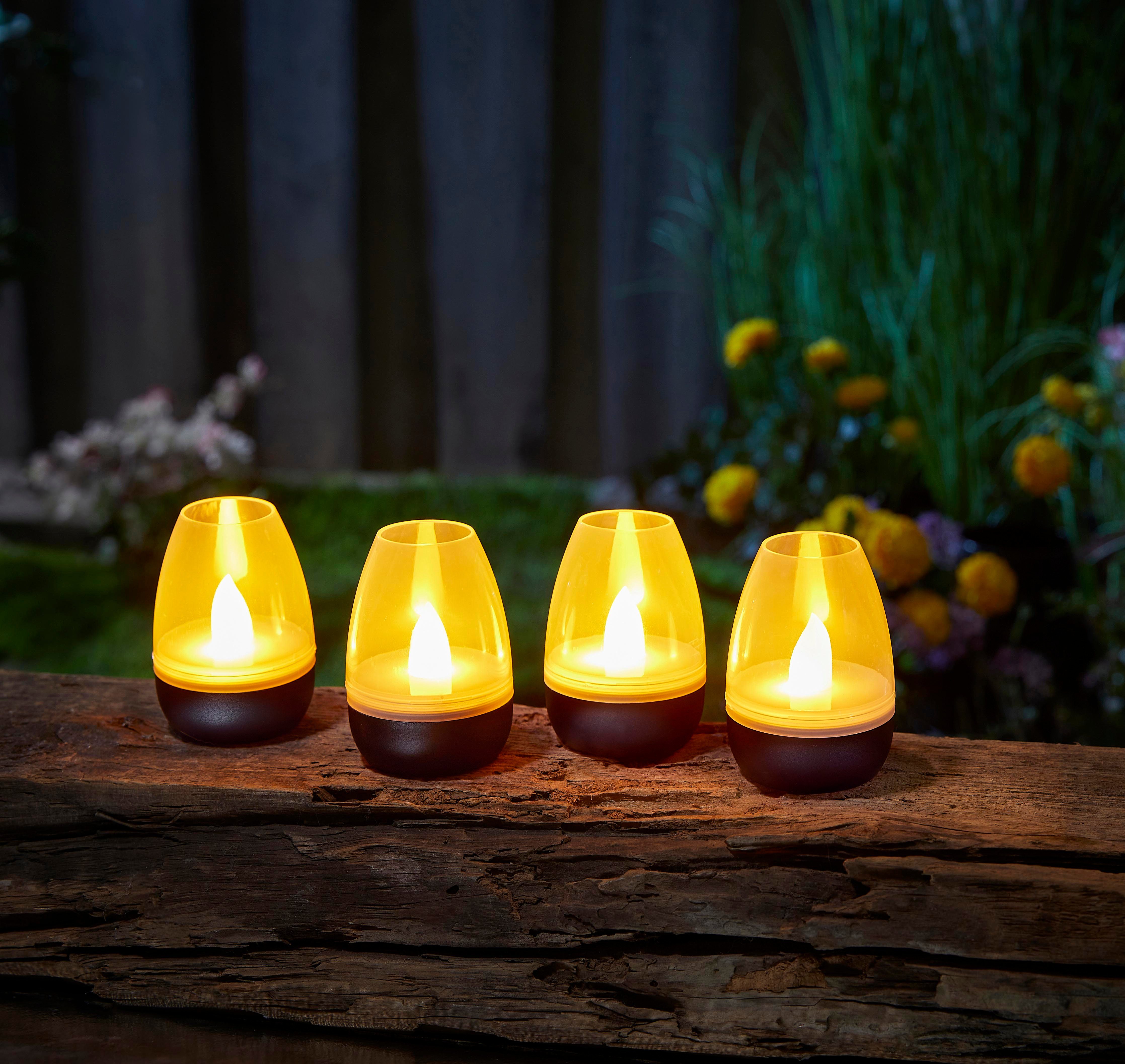 Northpoint LED Dekolicht LED Akku Lounge Lights Kabellos für Innen und Außen RGBW Flackereffekt