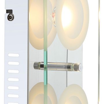 etc-shop LED Wandleuchte, LED-Leuchtmittel fest verbaut, Warmweiß, Wandleuchte chrom LED Wandlampe Schlafzimmerleuchte Wohnzimmerleuchte