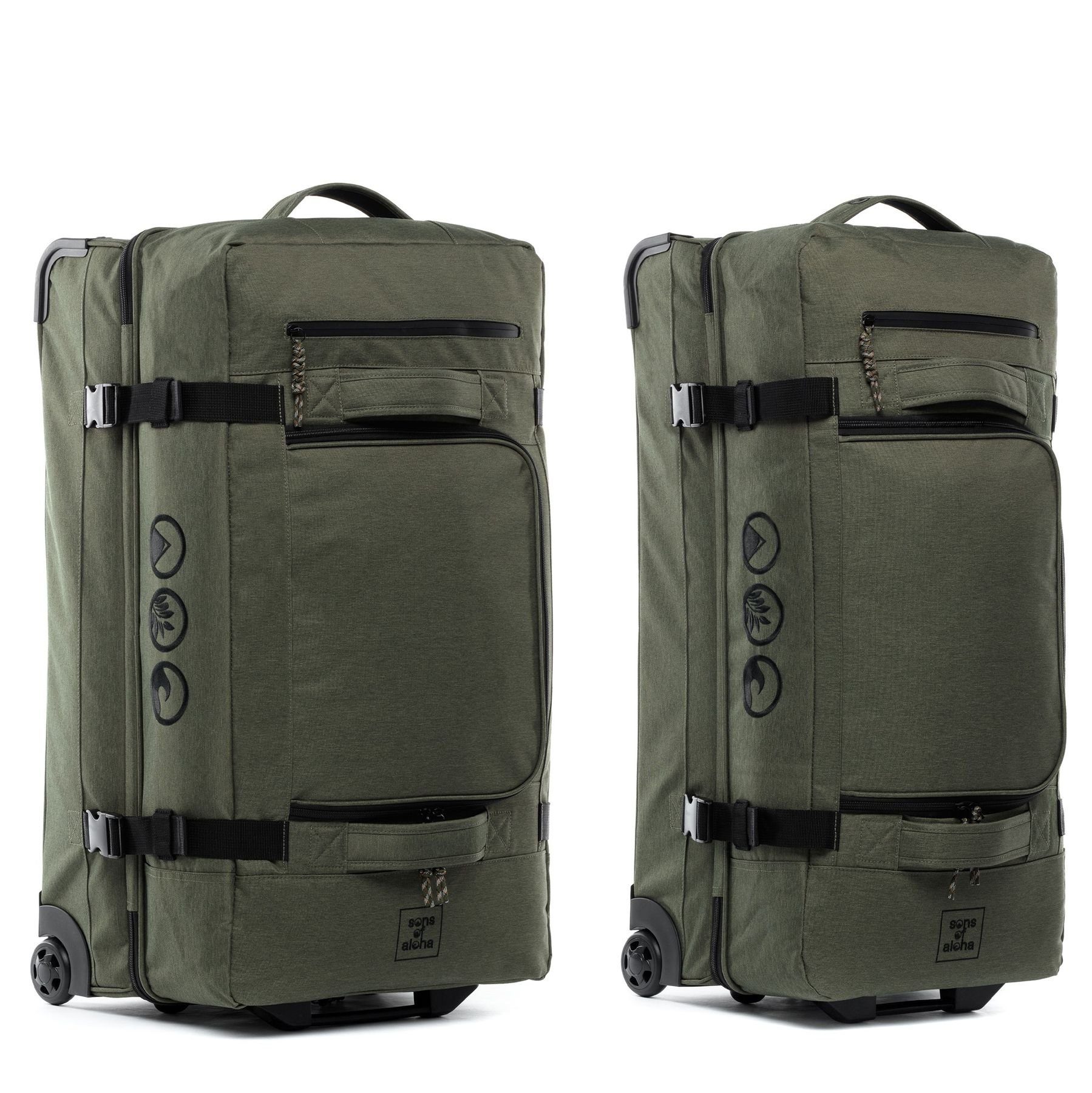 mit Koffer Reisetasche Reisekoffer PET XL mit cm, OF Kane Rollen 80 XL - Rollen recyceltes ALOHA SONS Roll-Koffer