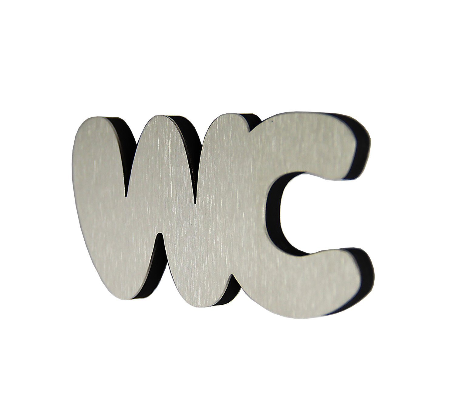 WC-Schild Aus Edelstahl Von Schönbeck – Stylische Mann & Frau Figuren, Selbstklebend, 11,5 Cm, Made In Germany