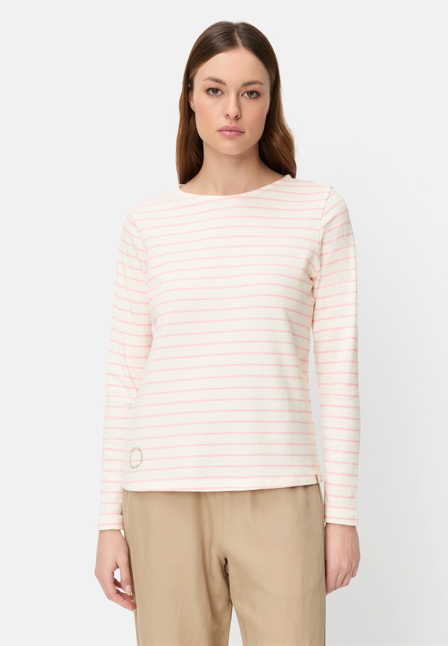 Langarmshirt aus reiner Baumwolle Langarm