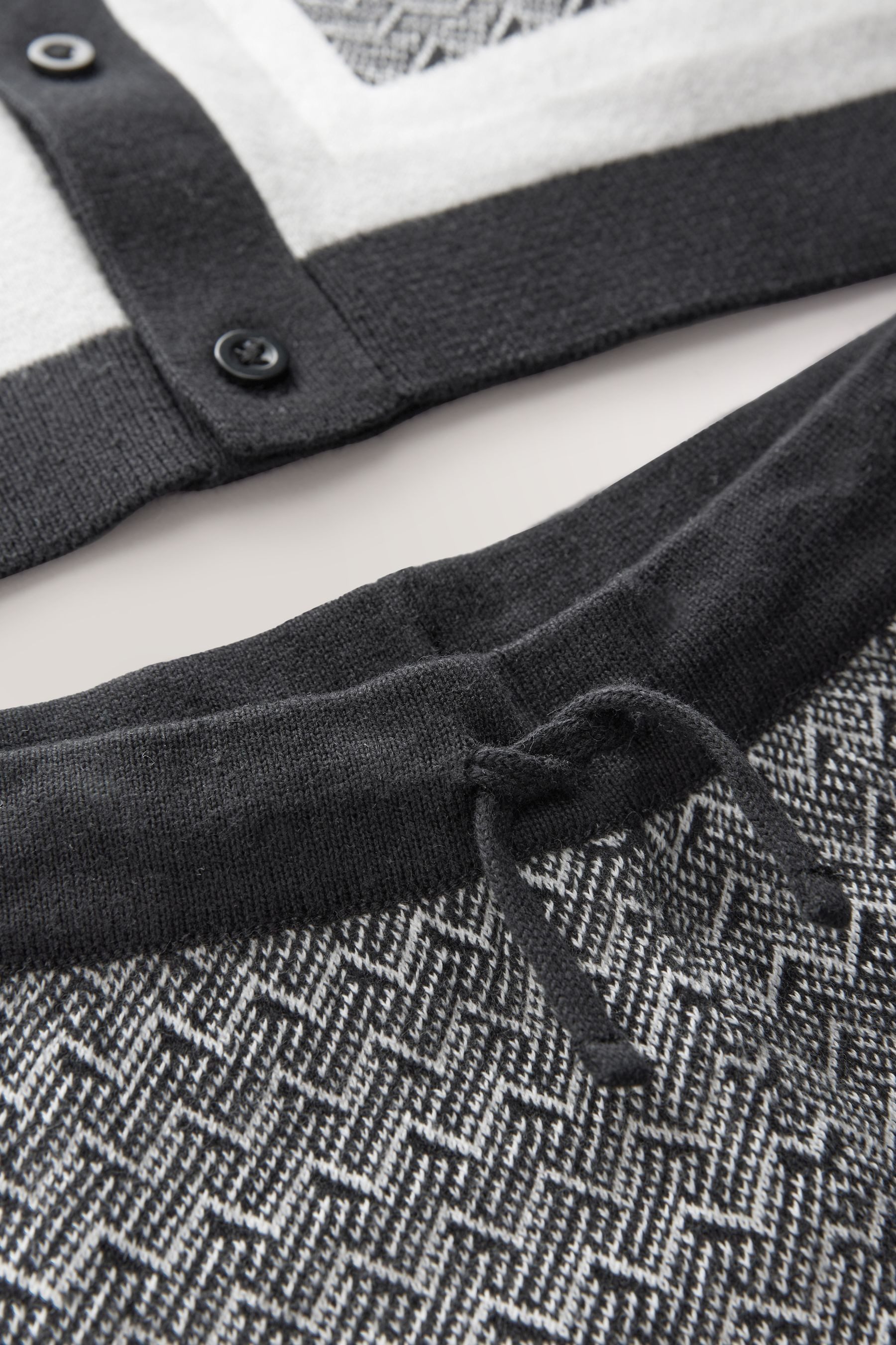 Next Shirt & Shorts Gestricktes Poloshirt und Shorts im Set (2-tlg)