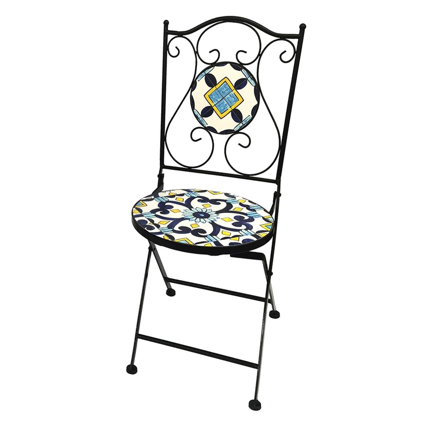 Mojawo Armlehnstuhl Mosaik Klappstuhl Balkonstuhl Bistrostuhl mediterranes günstig online kaufen