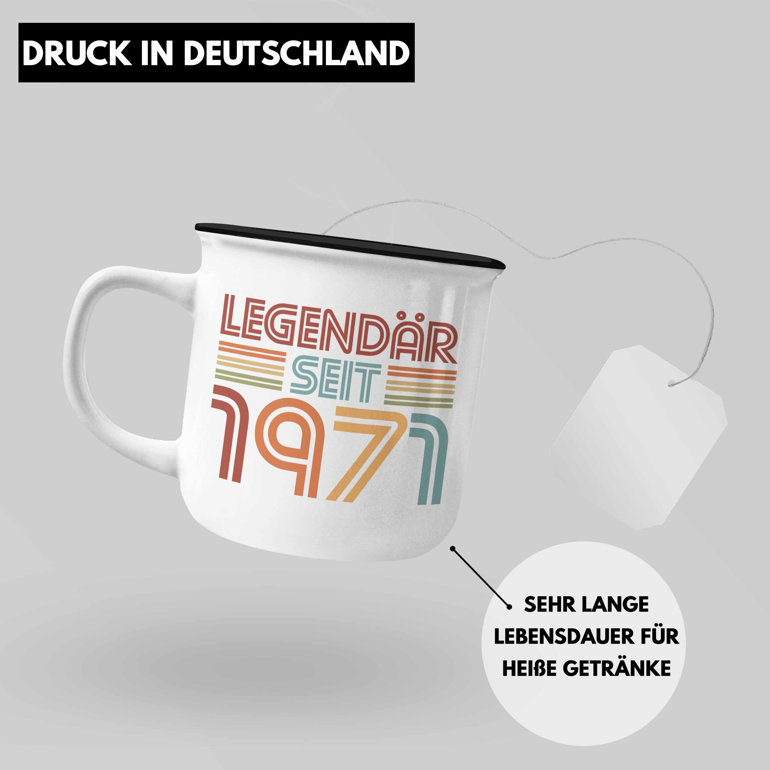 50. Mutter Geschenkidee - Tasse Mann Frauen 50 Vater Trendation Trendation Dekoration Schwarz Geburtstag Geschenk Männer Thermotasse Frau Geschenke Emaille Lustig 50er