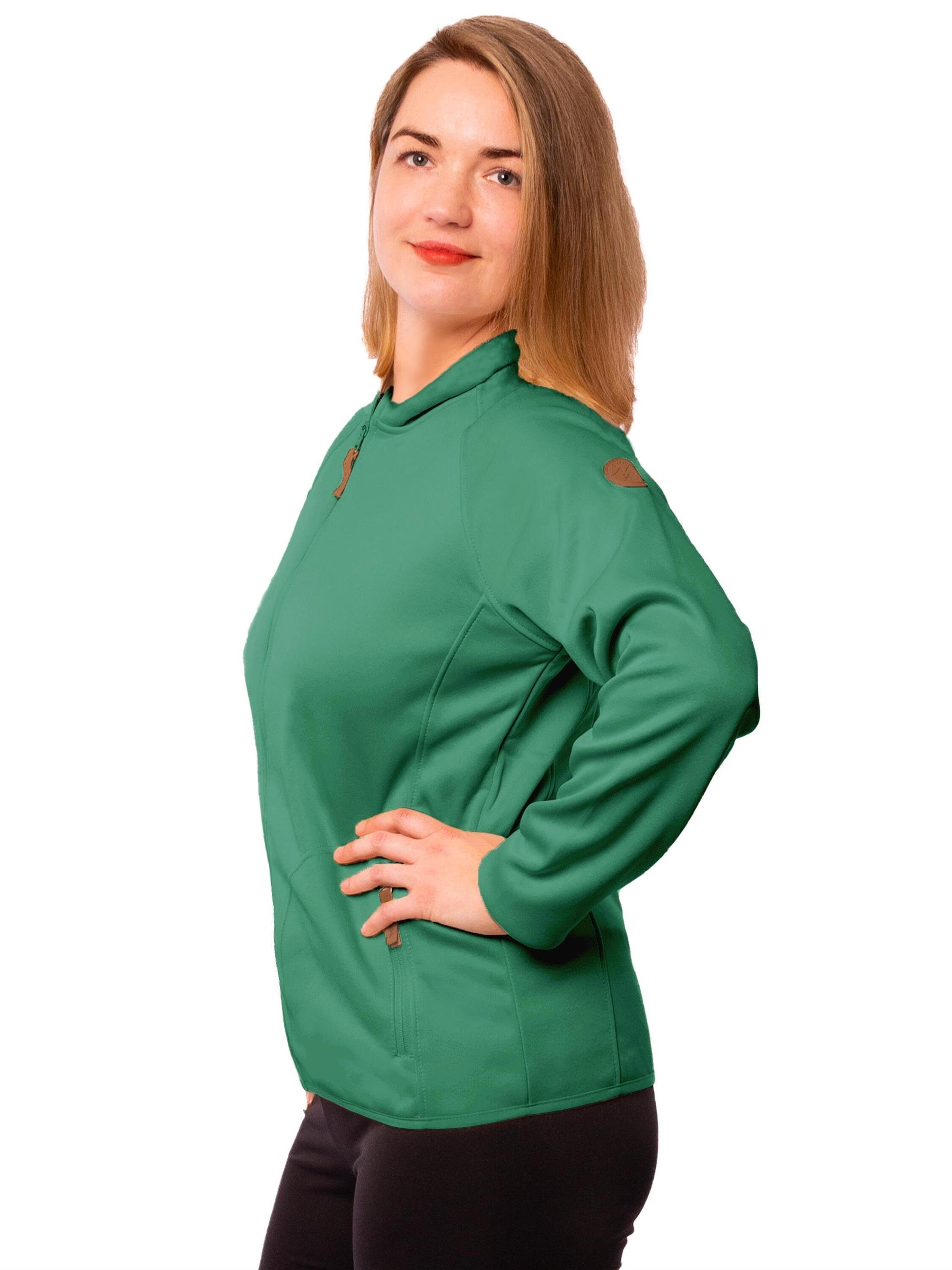 Gipfelglück atmungsaktiv Softshelljacke für Green Tamara Damen,