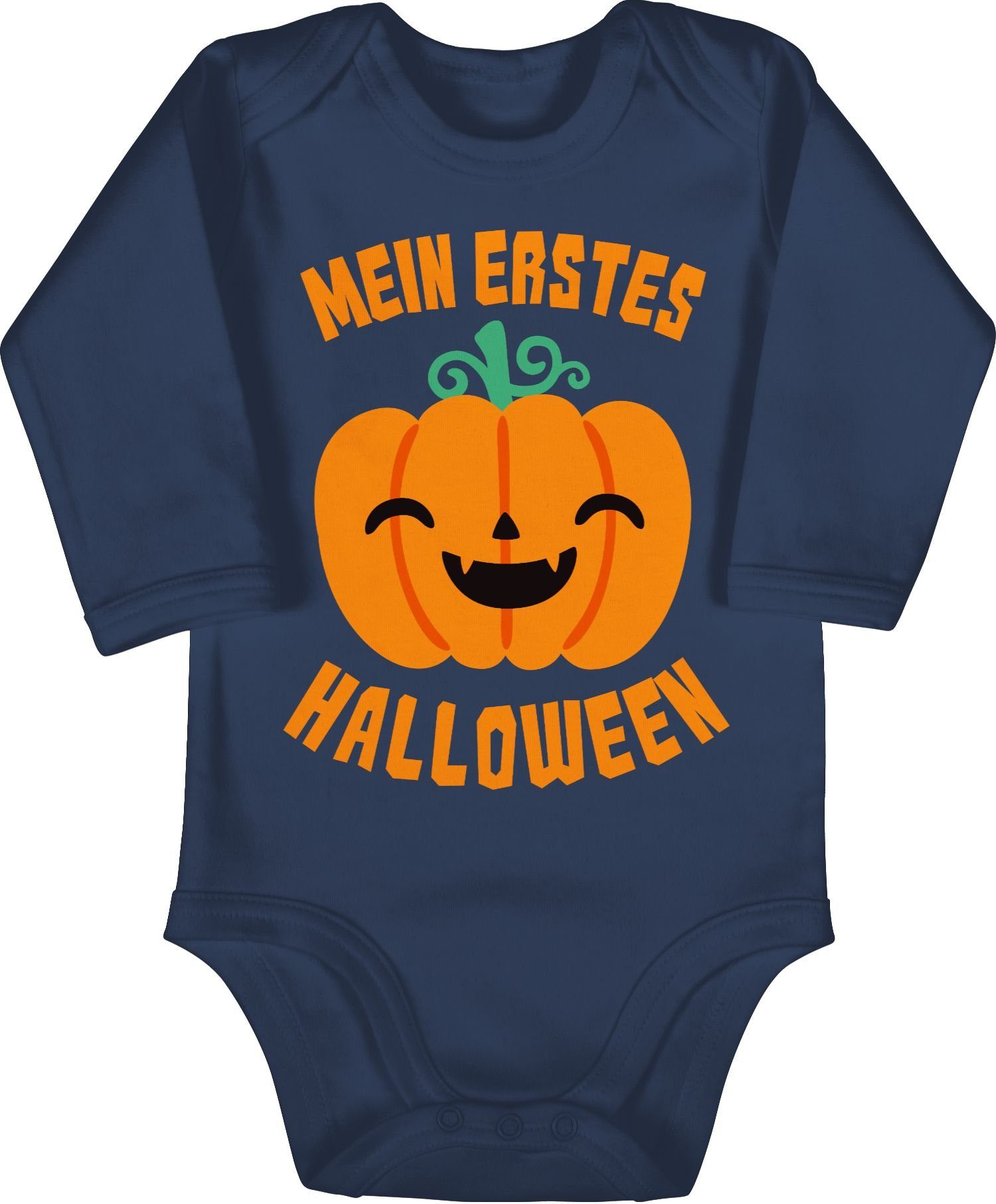 Shirtracer Shirtbody Mein erstes Halloween Kürbis Halloween Kostüme für Baby 2 Navy Blau
