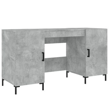 vidaXL Schreibtisch Schreibtisch Betongrau 140x50x75 cm Holzwerkstoff