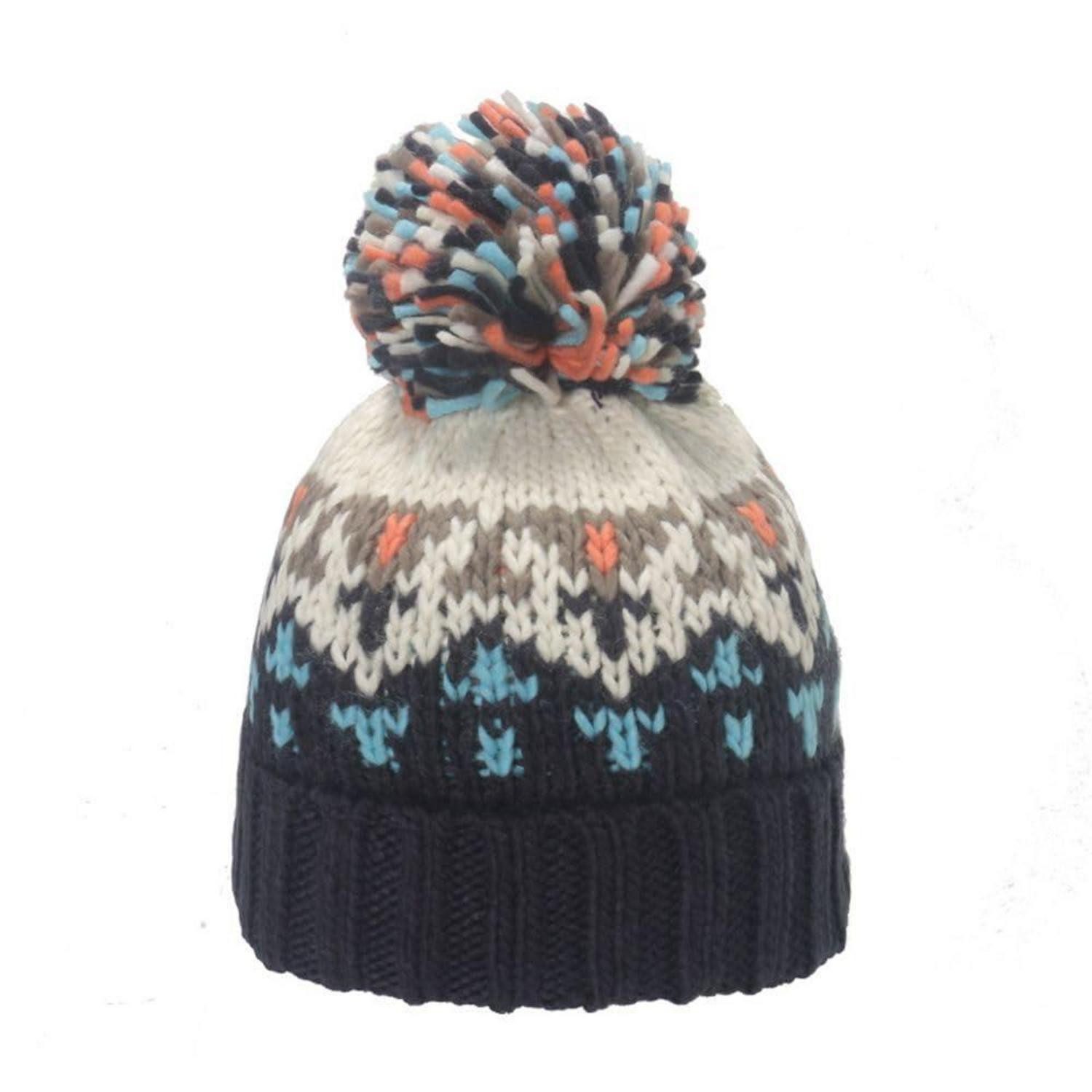 LuxusKollektion Bommelmütze Strickmütze gefüttert mit Bommel (1-St)