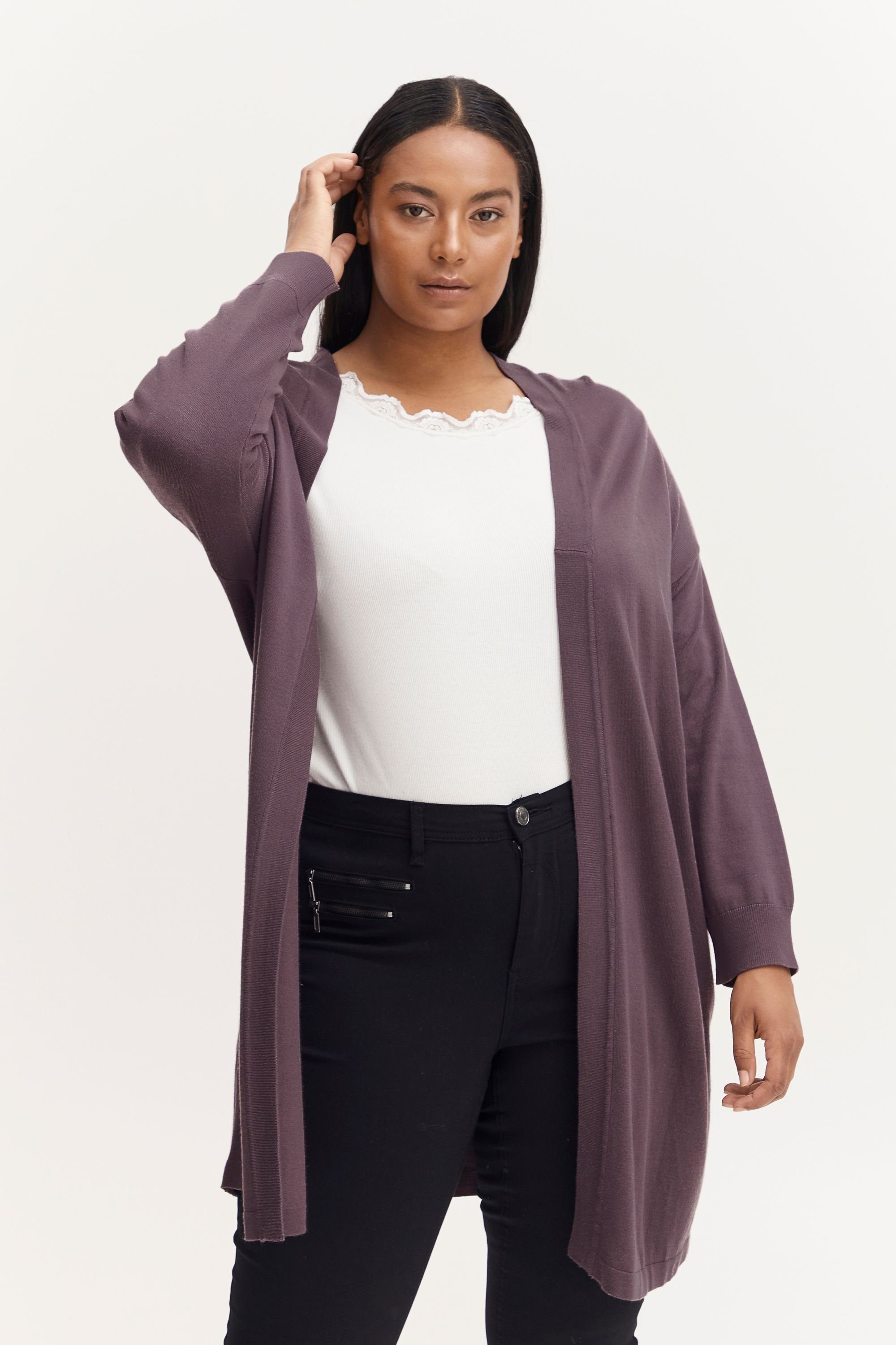 fransa Sweatjacke Fransa FPBLUME CAR 1 Black Plum | Jacken