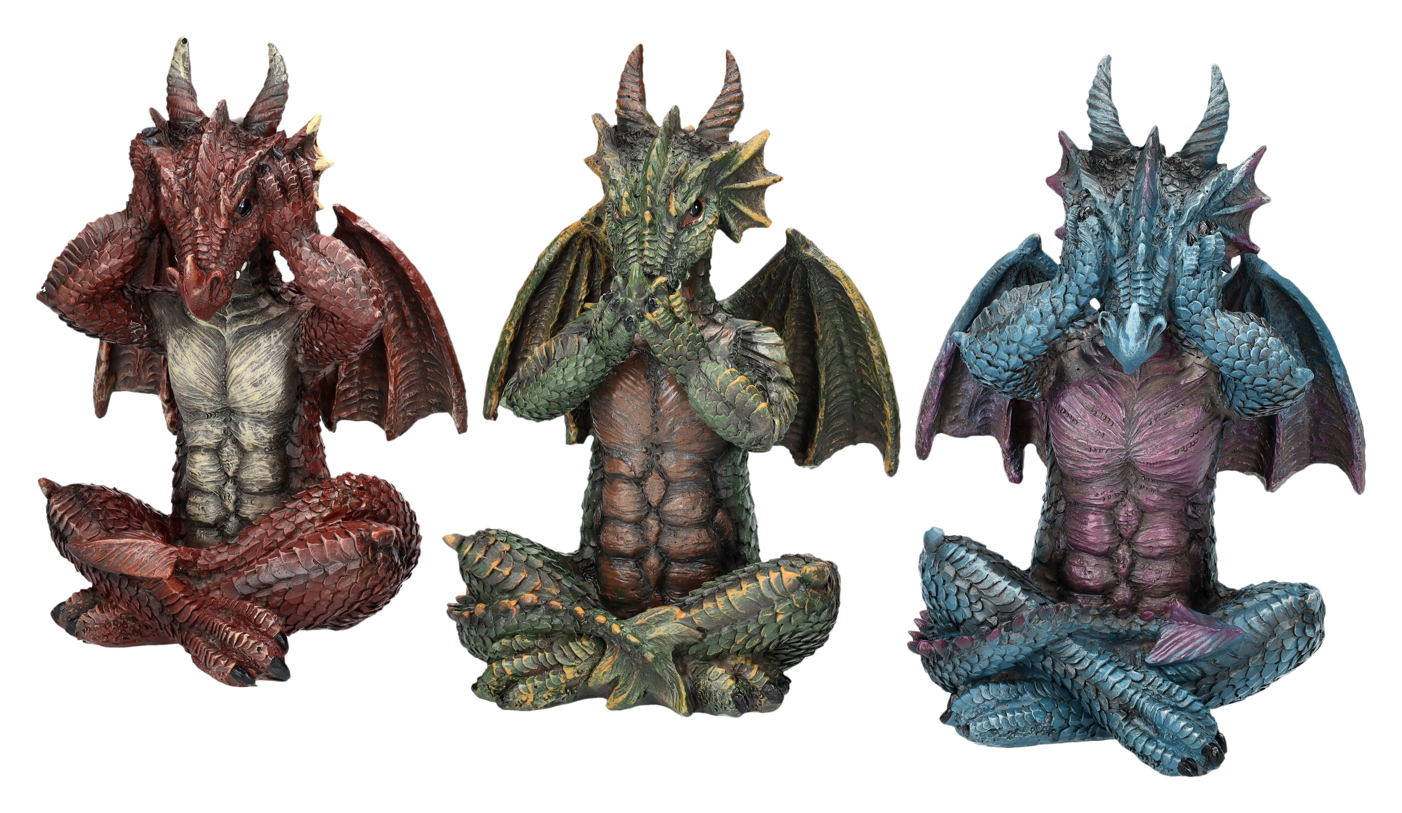 Figuren Shop GmbH Fantasy-Figur Drachen Figuren bunt - Nichts Böses - Fantasy Drache Dekofigur Gothic