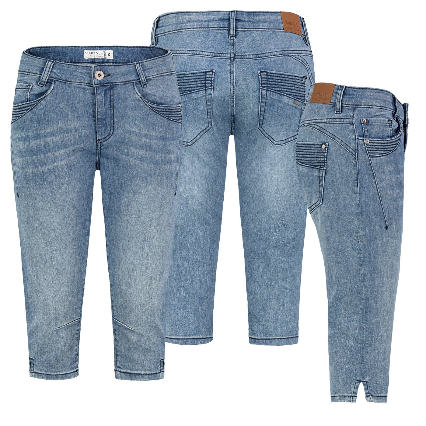 SUBLEVEL Bermudas Damen Capri Hose Jeans günstig online kaufen