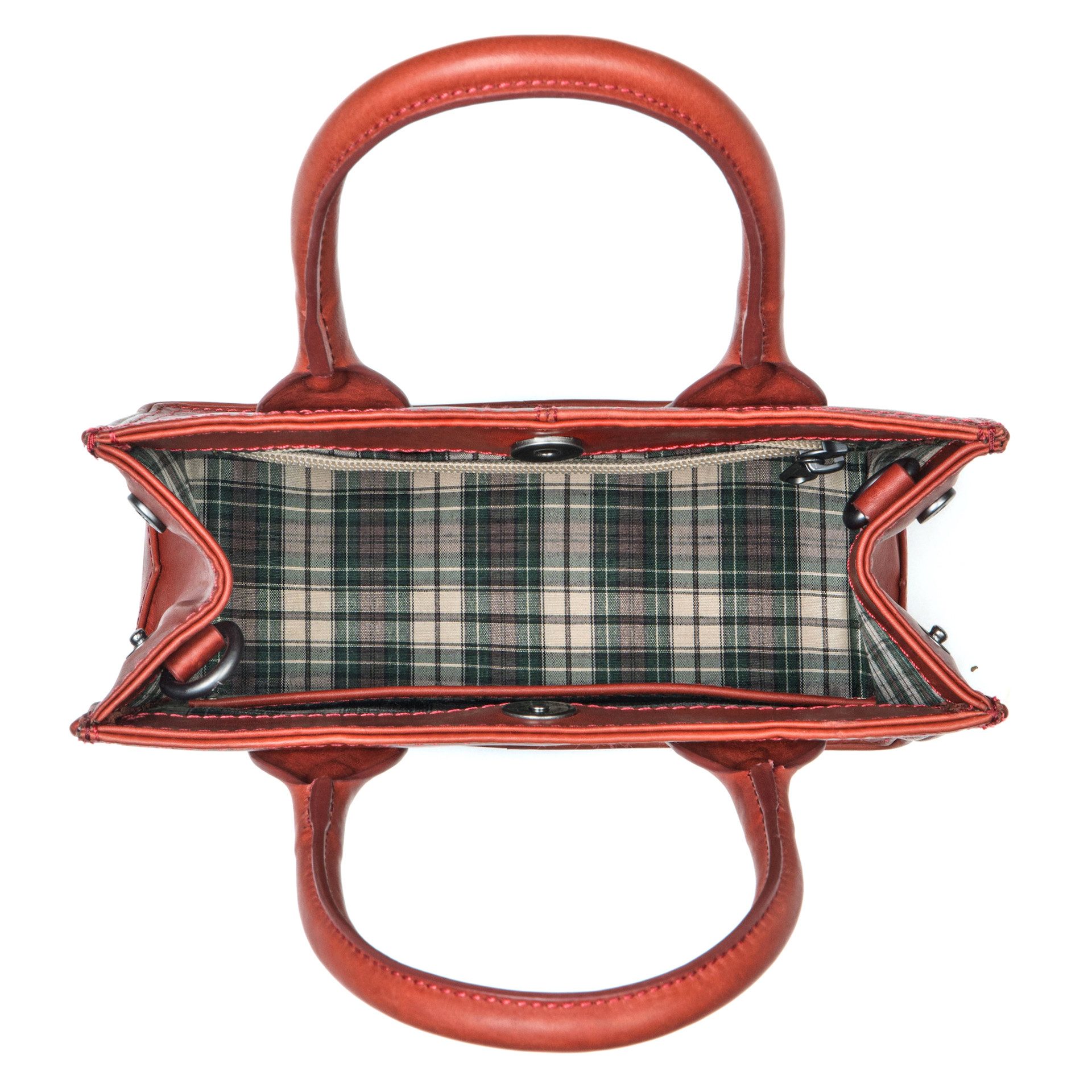 Benthill Henkeltasche Damen Echt Leder Tasche Henkeltasche Handtasche Frauen Schultertasche, Reißverschlussfach – Bild 4 von 5