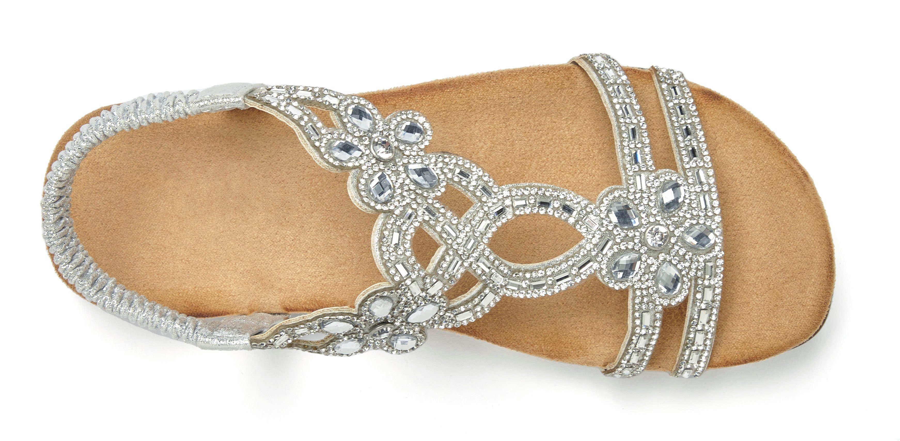 Vivance Sommerschuh Sandale Sandalette, Sommerschuh mit elastischen Riemen günstig online kaufen